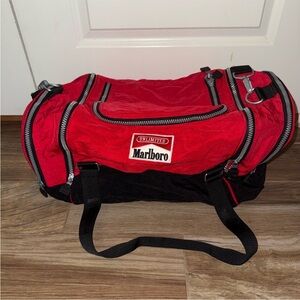 Marlboro Vibrant Red and Black Duffel Bag
